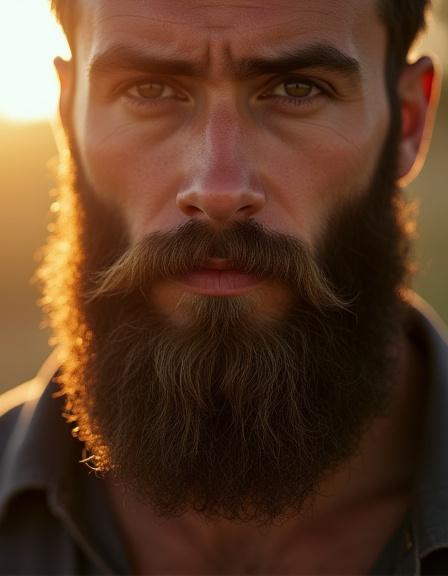 Rifinitura barba e baffi dettagliata